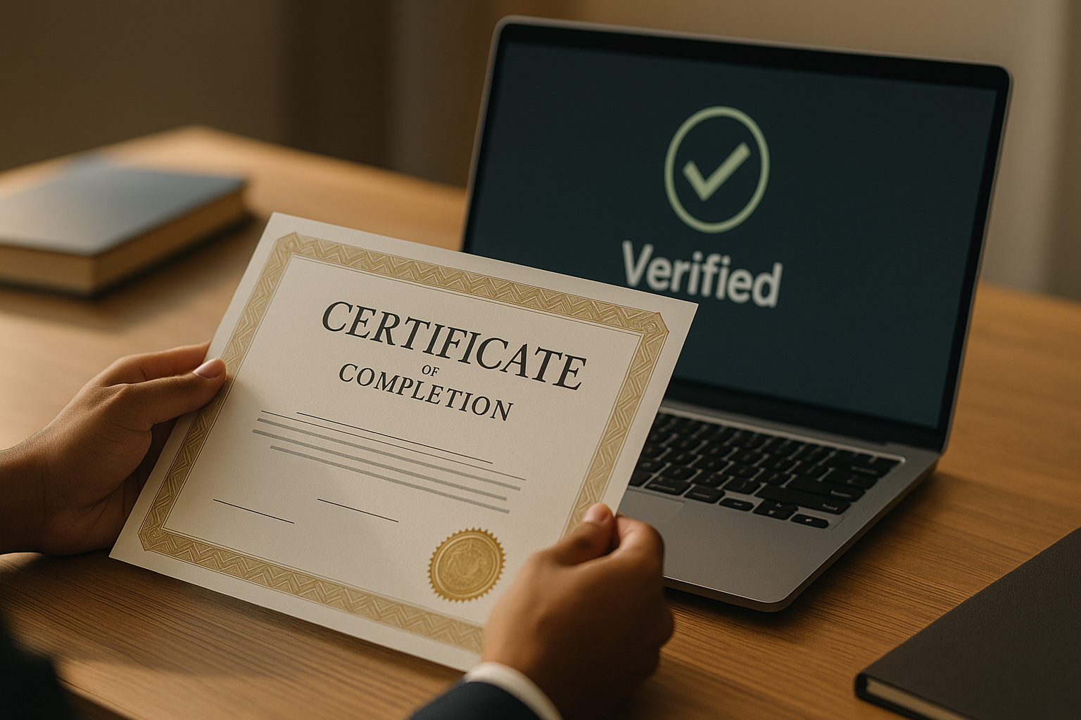 Attestato della Cooperativa Libero Nocera con verifica digitale riuscita